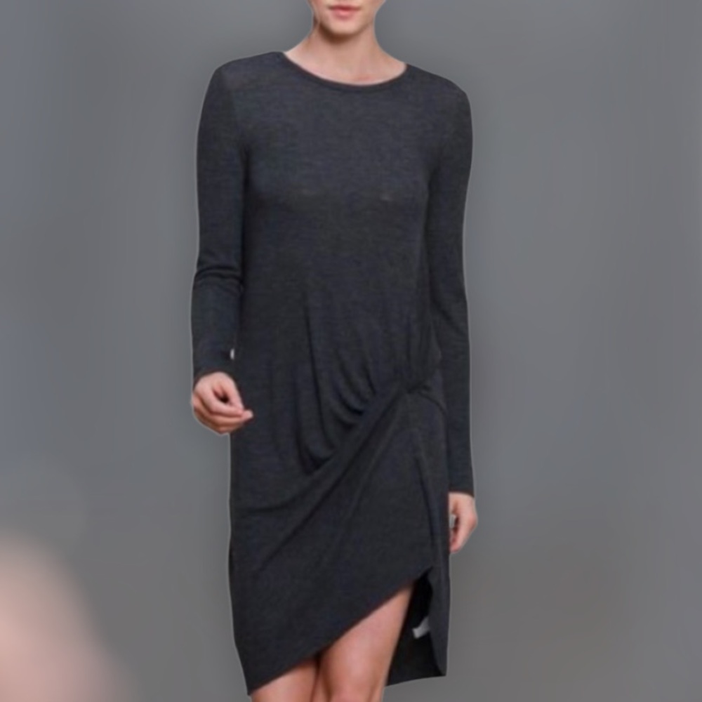 Side Twist Long Sleeve Dress
